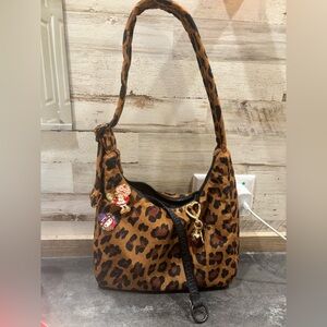 Baggu Leopard Print Shoulder Bag
